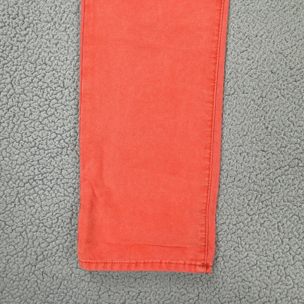 Polo Ralph Lauren Varick Slim 625 Pants Men 32x32 Elite Orange Canvas Button Fly
